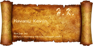 Havasy Kevin névjegykártya