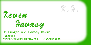 kevin havasy business card